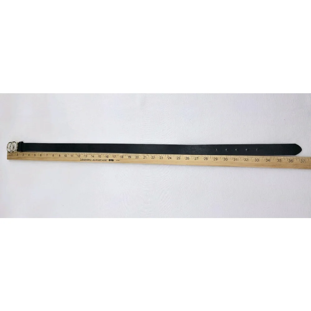 Minimalist ALDO Lilywynd Black Double Ring Belt Women’s Small 29-33in Gold...